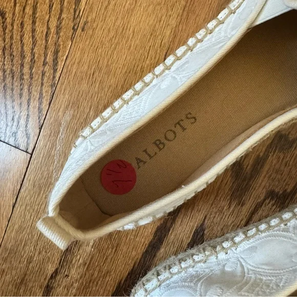 Talbots White Embroidered Espadrilles - Picture 2 of 5